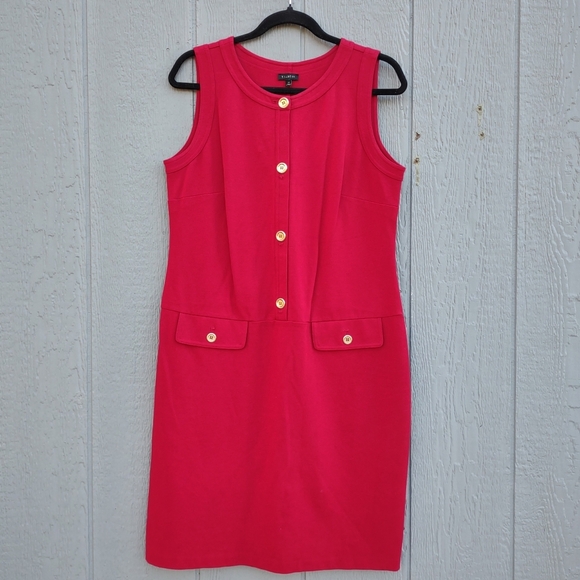 Talbots Dresses & Skirts - Talbot's Knit Stretch Sheath Dress 12 Red